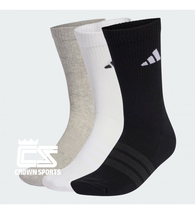 ADIDAS CUSHIONED SPORTSWEAR CREW SOCKS 3 PAIR PACK - KC9624